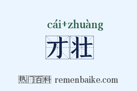 才壮是什么意思的图片